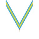 Ruban P.195 22 mm Bleu / Jaune / Bleu, - 6054