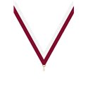 Ruban P.195 22 mm Bdeaux / Blanc, - 6055