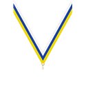 Ruban P.195 22 mm Jaune / Bleu / Blanc, - 6056