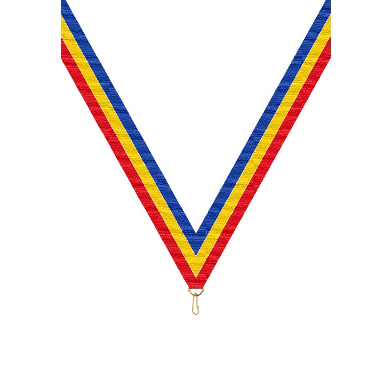 Ruban P.195 22 mm Rouge / Jaune / Bleu, - 6057