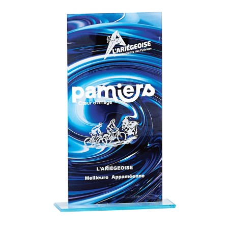 TR.VERRE P.160 13CM  SANS GRAVURE