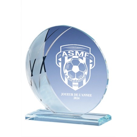 TR.VERRE P.161 19CM  SANS GRAVURE ARGENT