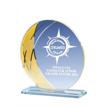 TR.VERRE P.161 21CM  SANS GRAVURE OR