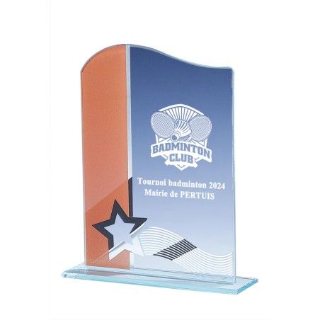 TR.VERRE P.161 19CM  SANS GRAVURE CUIVRE