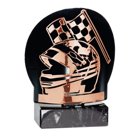 TROPH.METAL CUIVRE AUTO 18 CM P115