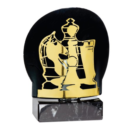 TROPH.METAL OR ECHECS 18 CM P116