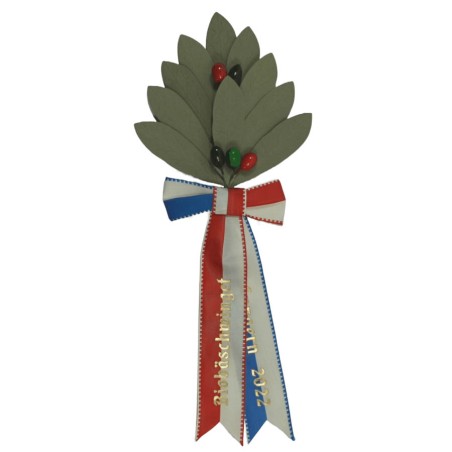 Palme 10 feuilles en olive, 5 baies